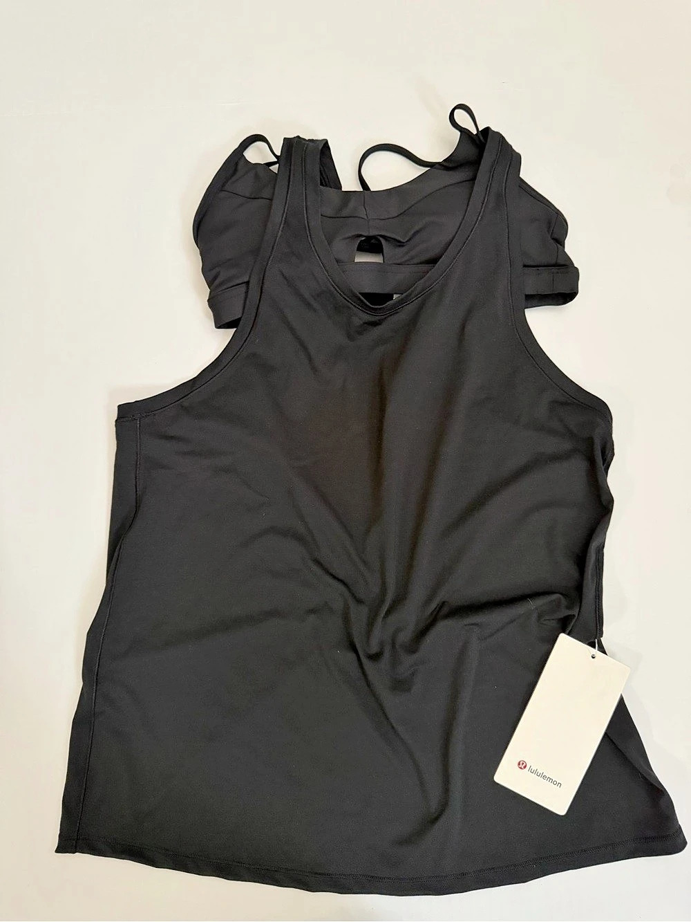 lululemon 2-in-1 Yoga Y-Back Tank Black Size 8 NWT